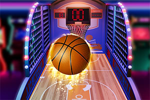 Gooi snel, scoor punten en versla de klok in Basketball Arcade