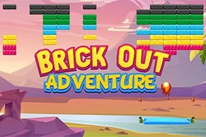 Leuk Brick Out Adventure spel met kleurrijke stenen