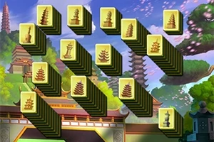 Tower Mahjong-spel dat zich afspeelt in het oude China