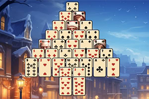 Geniet van een feestelijke Pyramid Solitaire uitdaging met Kerst