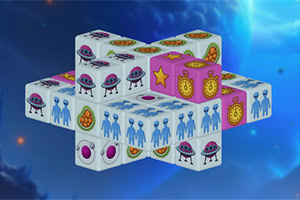 Verbind gelijke blokken in een 3D puzzeluitdaging