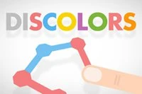 Discolors is een brain teaser spelletje waar je de vakken met de juiste kleuren