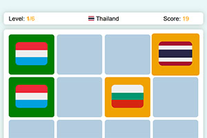 Test je geheugen met 98 vlaggen van landen wereldwijd