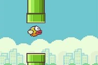 Tik op het scherm om de Flappy Bird tussen de buizen door te laten vliegen