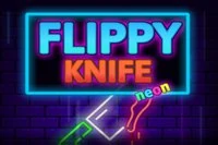 Zet je schrap voor een vlijmscherpe uitdaging in Flippy Knife Neon