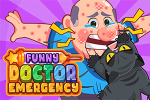 Behandel grappige noodgevallen en laat patiënten lachen in Funny Doctor Emergency