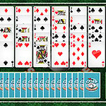 Golf Solitaire Online Speel alle kaarten weg door er eentje hoger of lager te kiezen!