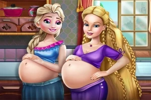 Happy Princesses Pregnant BFFs