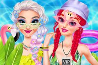 Doe mee met Elsa en Ariel in dit online make-over spel voor leuke