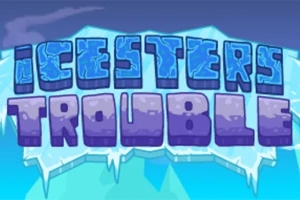 Icesters Trouble is een leuk puzzelspelletje waarin je de ijsblokken op het platform moet laten vallen