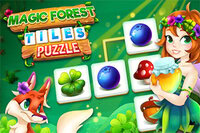 Een magisch bos vol geheimen wacht op je in Magic Forest Tiles Puzzle