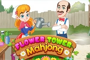 Verwijder zo snel als mogelijk alle bloemenstenen in dit Toren Mahjong spel