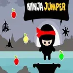 Bestuur een springende ninja om fruit te verzamelen en wapens te vermijden