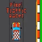 Ga steeds verder door auto's te ontwijken op Pixel Traffic Racer