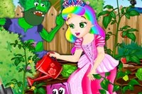 Assist Princess Juliet in saving the garden after it was wrecked by a troll