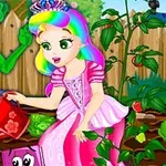 Assist Princess Juliet in saving the garden after it was wrecked by a troll