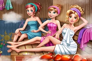 Disney Prinsessen besluiten om een ​​avond zo aangenaam in de sauna te brengen