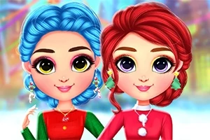 Rainbow Girls Christmas Outfits is een leuk aankleedspelletje