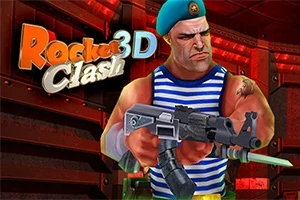 Gespierde matroos met een geweer en mes in een actie videogame Rocket 3D Clash