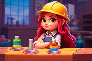 Sort Works: Nuts & Order Maak je klaar om alle verschillende moeren te sorteren in deze match-game!