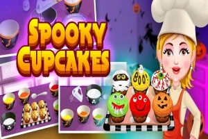 Spookachtige cupcakes dienen als een smakelijk recept voor Halloween Dag