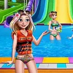 Geniet van een prachtige zomerdag met onze drie mooie prinsessen in het waterpark