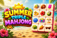Combineer zomerse mahjong trio's