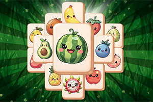 Les je dorst naar casual games in Watermelon Mahjong!