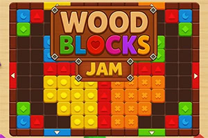 Wood Blocks Jam is een kalmerende logische puzzel met kleurrijke houten blokken