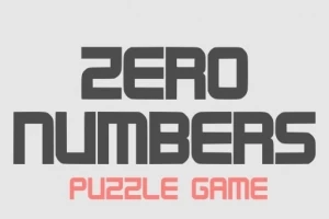 Grijs logo van het spel Zero Numbers Puzzle Game