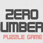 Grijs logo van het spel Zero Numbers Puzzle Game